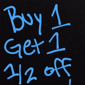 BOGO half off entire closet! Plus 25% off 3+ items